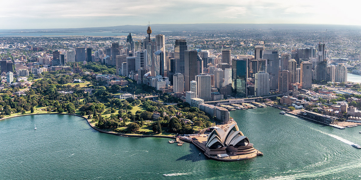 Sydney Opera House city scape for countries that are the most tech dependant