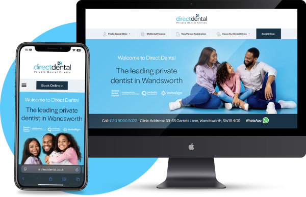 Dental Website Design Green CTA Image Mobile